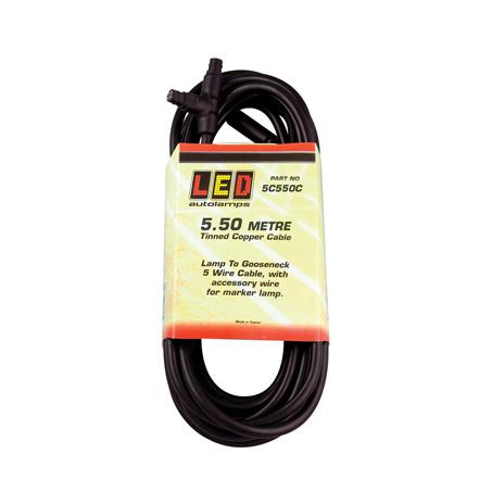 LED Autolamps Plugin Trailer Lamp to Gooseneck Cables 5.5m 5C550C