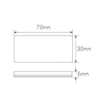 LED Autolamps Reflector Amber Self Adhesive (Pack of 100) 7030AB