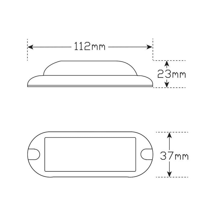 LED Autolamps White Marine Lamp 112mm 91WM