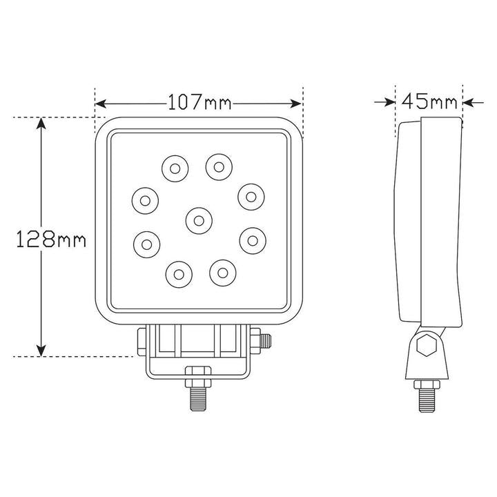 LED Autolamps High-Powered Flood Lamp Square FL1