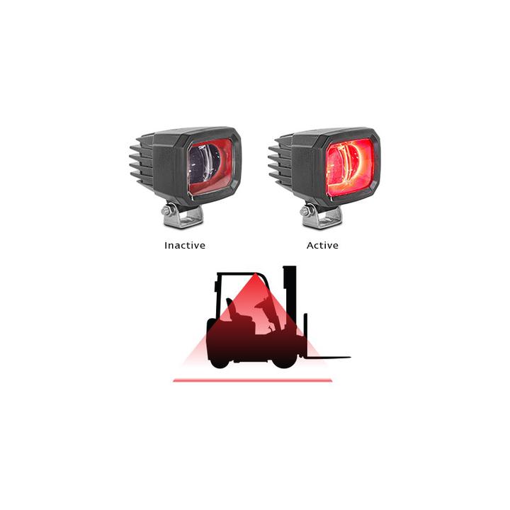 LED Autolamps Red Forklift Lamp Line Beam FLT04