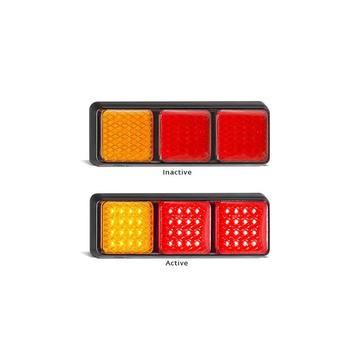 LED Autolamps 12-24 Volt, Bulk Tail Light 282ARRMB