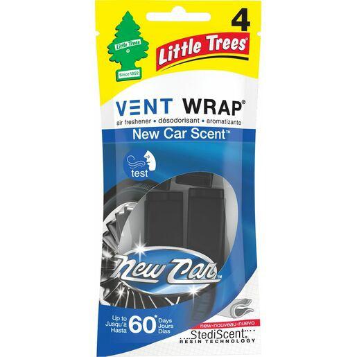 Little Trees Car Air Freshener Vent Wrap New Car Scent 4 Pack