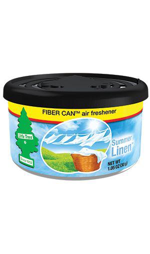 Little Trees Car Air Freshener Fiber Can Summer Linen 1 Pack