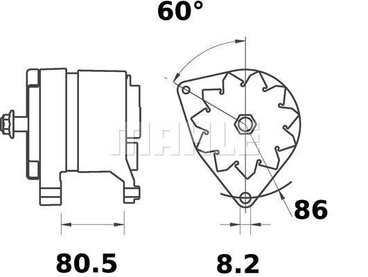 MAHLE Alternator 12V 70A MG 212