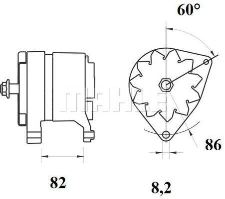 MAHLE Alternator 12V 70A MG 216