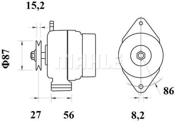 MAHLE Alternator 12V 95A MG 251