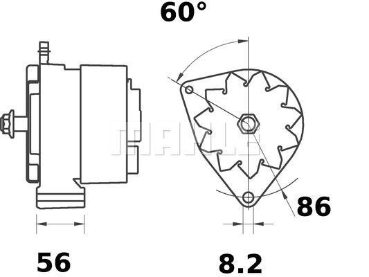 MAHLE Alternator 12V 95A MG 314