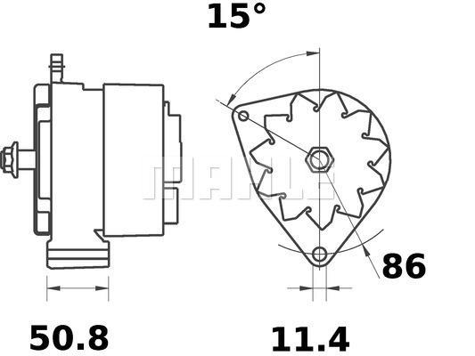 MAHLE Alternator 12V 100A MG 58