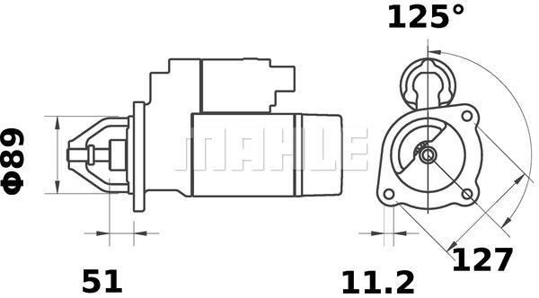 MAHLE Starter Motor 24V 9TH MS 141