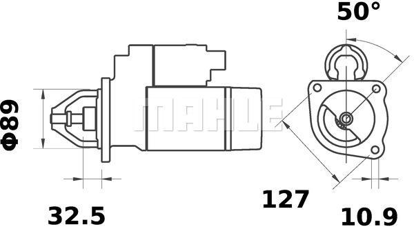 MAHLE Starter Motor 12V 10TH MS 289