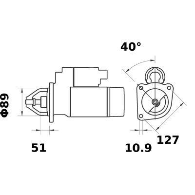 MAHLE Starter Motor 12V 11TH MS 309