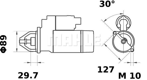 MAHLE Starter Motor 12V 10TH MS 380