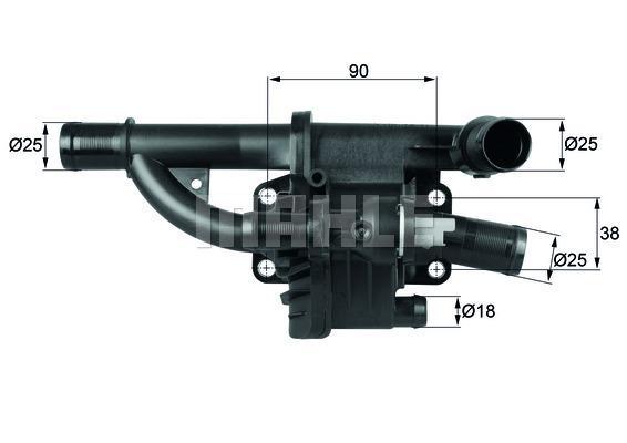 MAHLE Thermostat & Housing TH 40 83