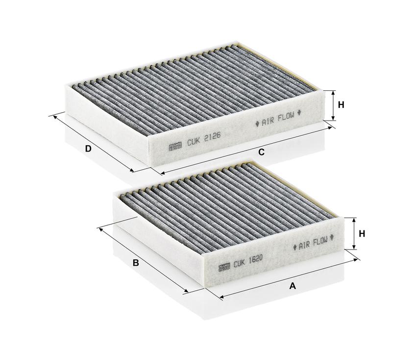 MANN Active Carbon Cabin Filter CUK21000-2
