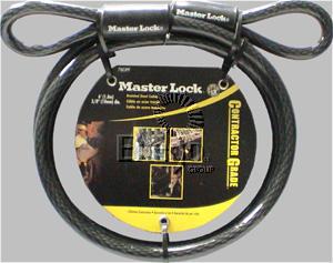 Master Lock Flexible Wooven Steel Cable w/Rust Resistant Sleeve Lock Self Coil 1.8M 0078DPF