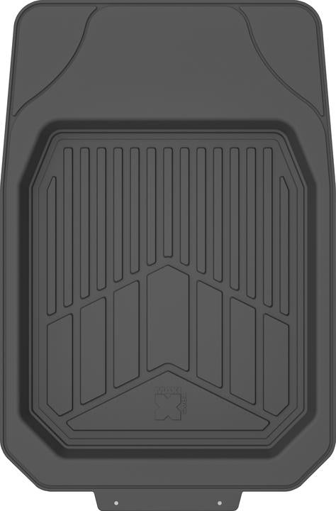 Maxi Trac 4x4 Black Rubber Deep Dish Car Front Floor Mats Pair