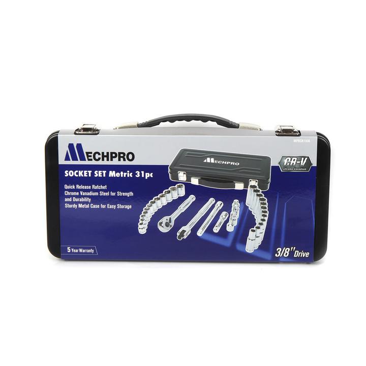 Mechpro Socket Set Metric 3/8In Drive 31pc