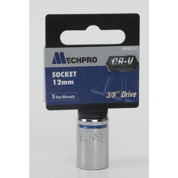 Mechpro Socket 12mm 3/8In Drive Metric