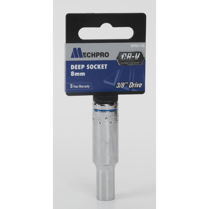 Mechpro Deep Socket 8mm 3/8In Drive Metric