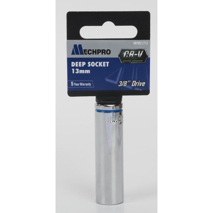 Mechpro Deep Socket 13mm 3/8In Drive Metric