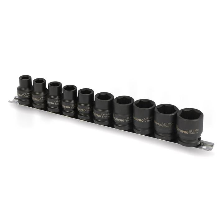 Mechpro Impact Socket Set Metric 1/2In Drive 10pc
