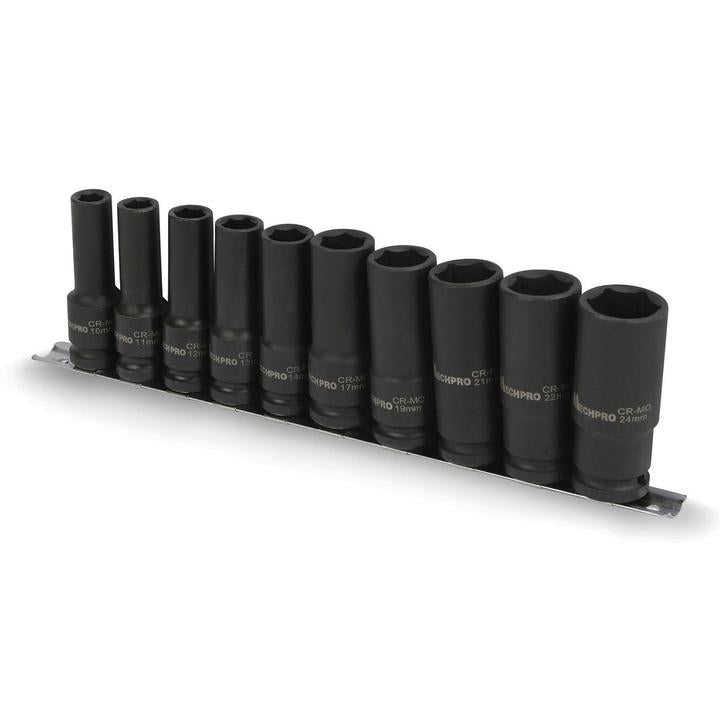 Mechpro Deep Impact Socket Set Metric 1/2In Drive 10pc