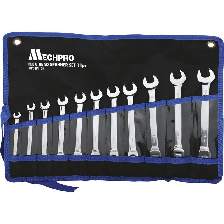 Mechpro Flex Head Spanner Set 11pc
