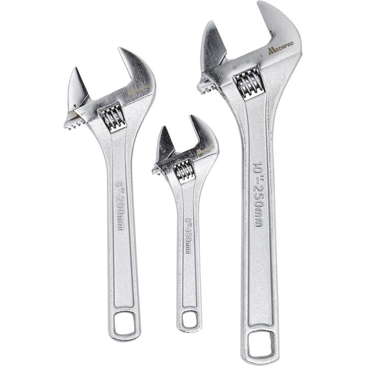 Mechpro Adjustable Wrench Set 3pc