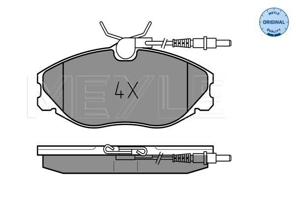 MEYLE Original Brake Pad Set Front 025 216 7419/W