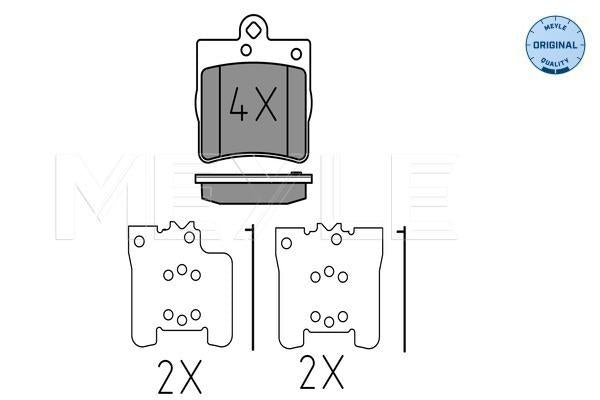MEYLE Original Brake Pad Set Rear 025 219 1915