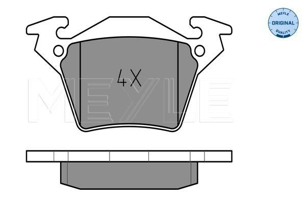 MEYLE Original Brake Pad Set Rear 025 230 2017