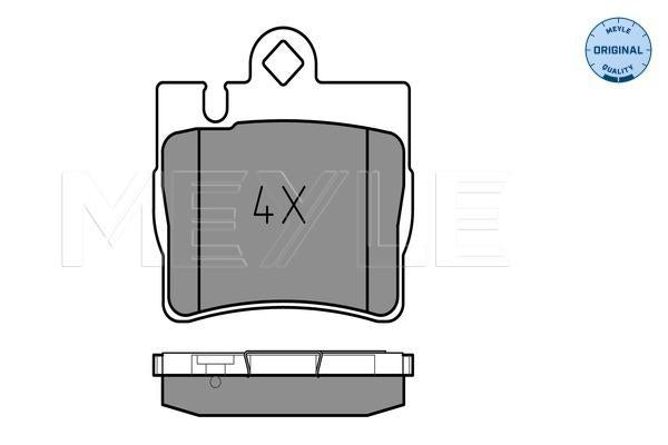 MEYLE Original Brake Pad Set Rear 025 230 7815