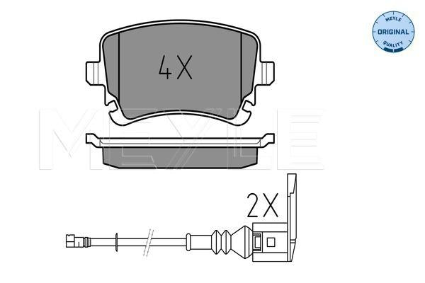 MEYLE Original Brake Pad Set Rear 025 233 2617/W