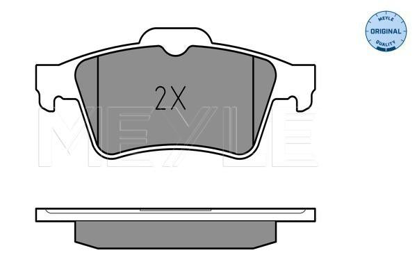 MEYLE Original Brake Pad Set Rear 025 234 8216