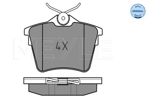 MEYLE Original Brake Pad Set Rear 025 241 3517