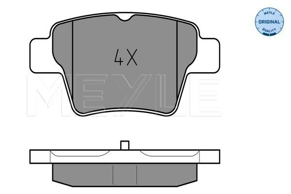 MEYLE Original Brake Pad Set Rear 025 241 5017