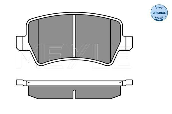 MEYLE Original Brake Pad Set Rear 025 244 9617
