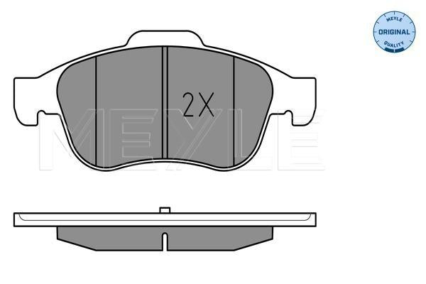 MEYLE Original Brake Pad Set Front 025 245 3819/W