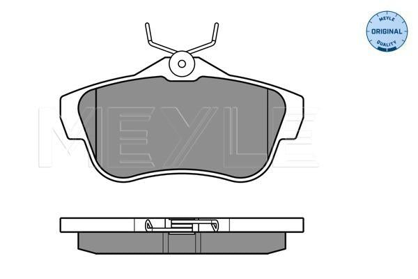 MEYLE Original Brake Pad Set Rear 025 245 7816