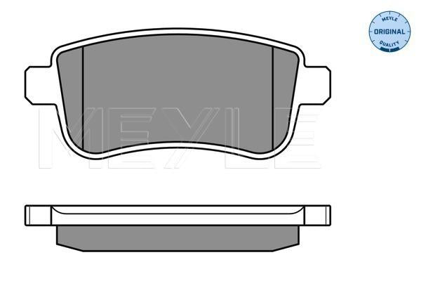 MEYLE Original Brake Pad Set Rear 025 248 2015