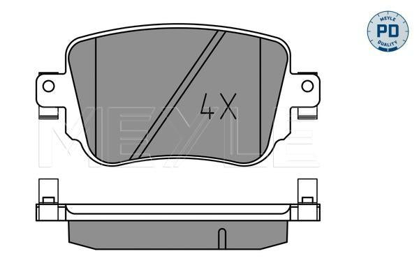 MEYLE PD Brake Pad Set Rear 025 251 0917/PD