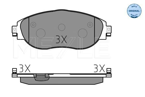 MEYLE Original Brake Pad Set Front 025 251 1720/W