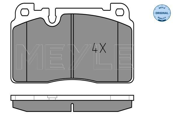 MEYLE Original Brake Pad Set Front 025 256 4316