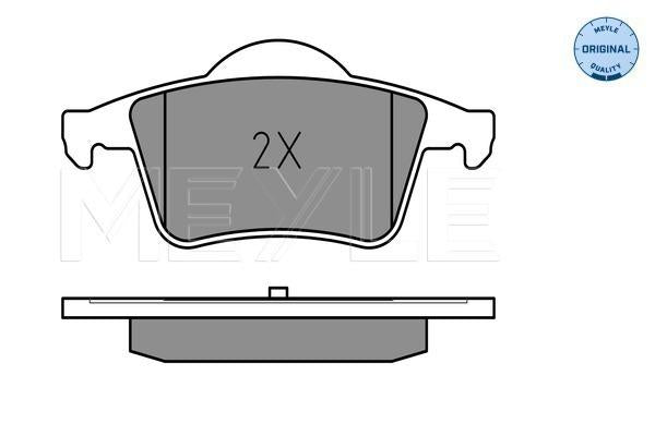 MEYLE Original Brake Pad Set Rear 025 230 7616