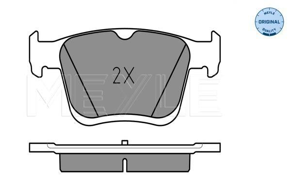 MEYLE Original Brake Pad Set Rear 025 250 0816