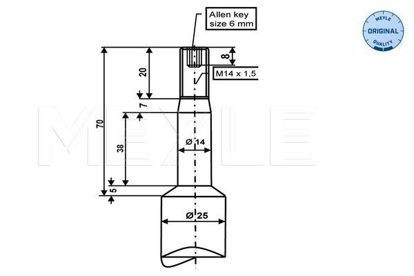 MEYLE Original Shock Absorber Front 326 624 0002