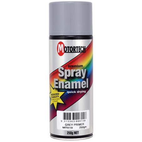 Motortech Aerosol Spray Enamel Primer Grey 250g MT010