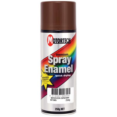 Motortech Aerosol Spray Enamel Brown 250g MT065