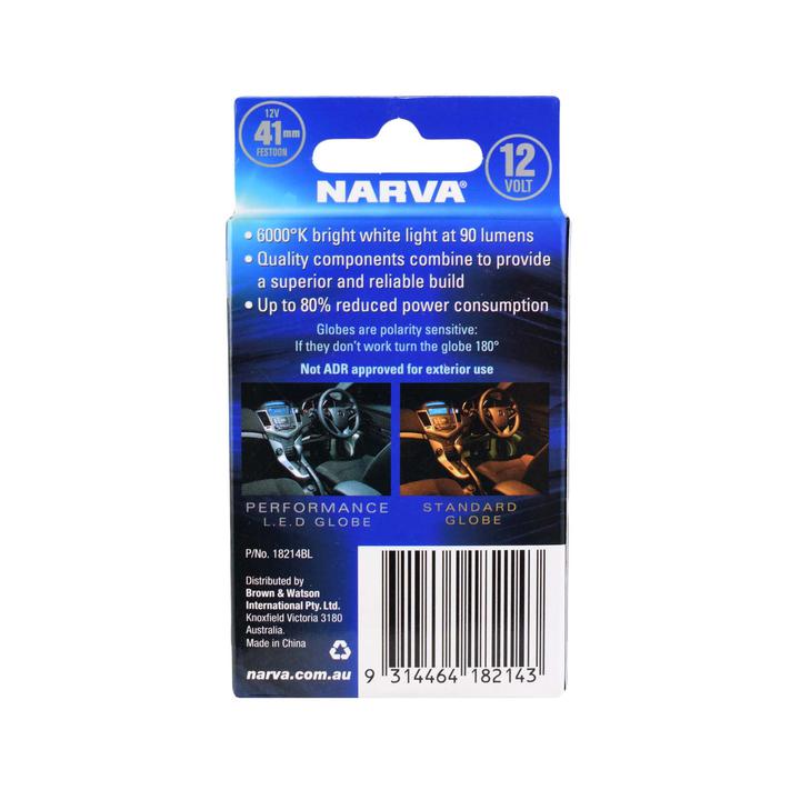 Narva LED Festoon Globe 12V 41mm Blister Pack 18214BL